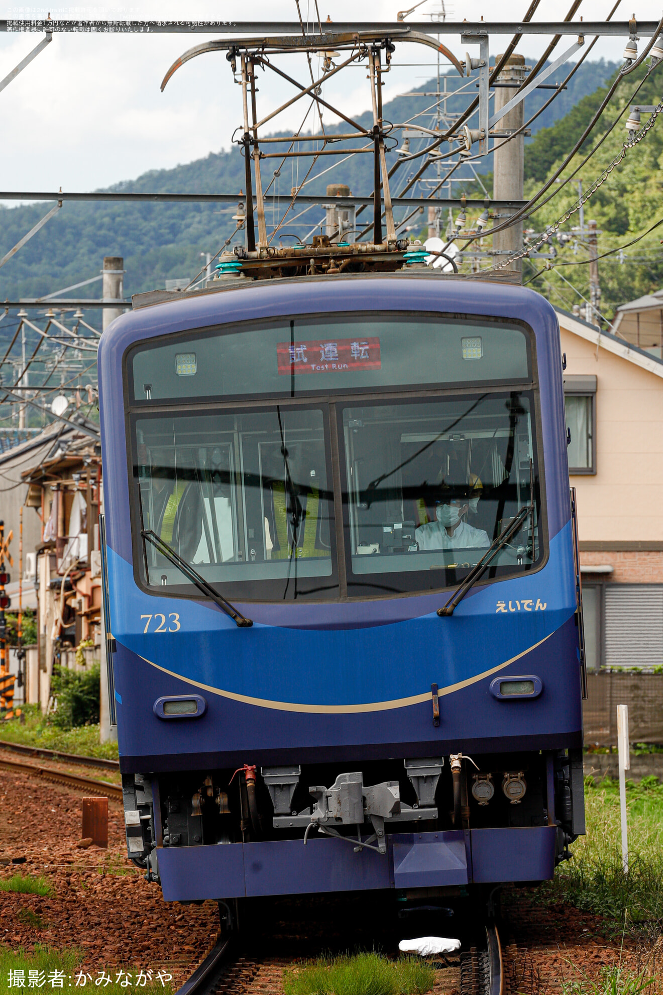 【叡電】700系 デオ720形 723号車 修学院出場試運転の拡大写真