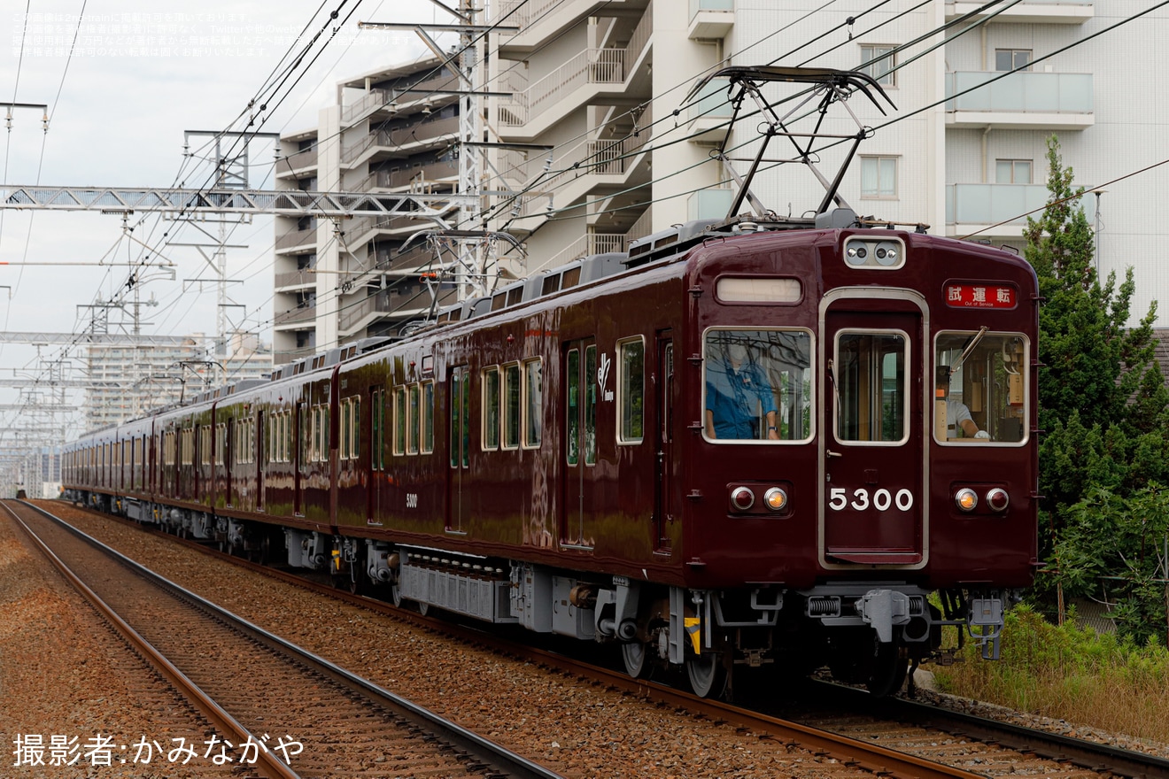【阪急】5300系5300F 正雀工場出場試運転の拡大写真
