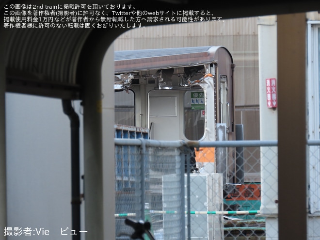 長野総合車両センター付近で撮影された【JR東】209系1000番台が解体開始