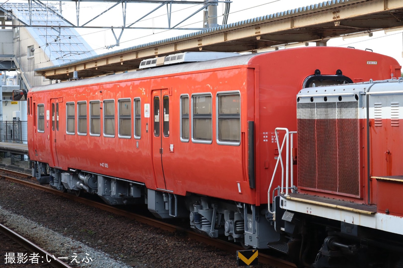 【JR西】キハ47-1015後藤総合車両所本所出場配給の拡大写真