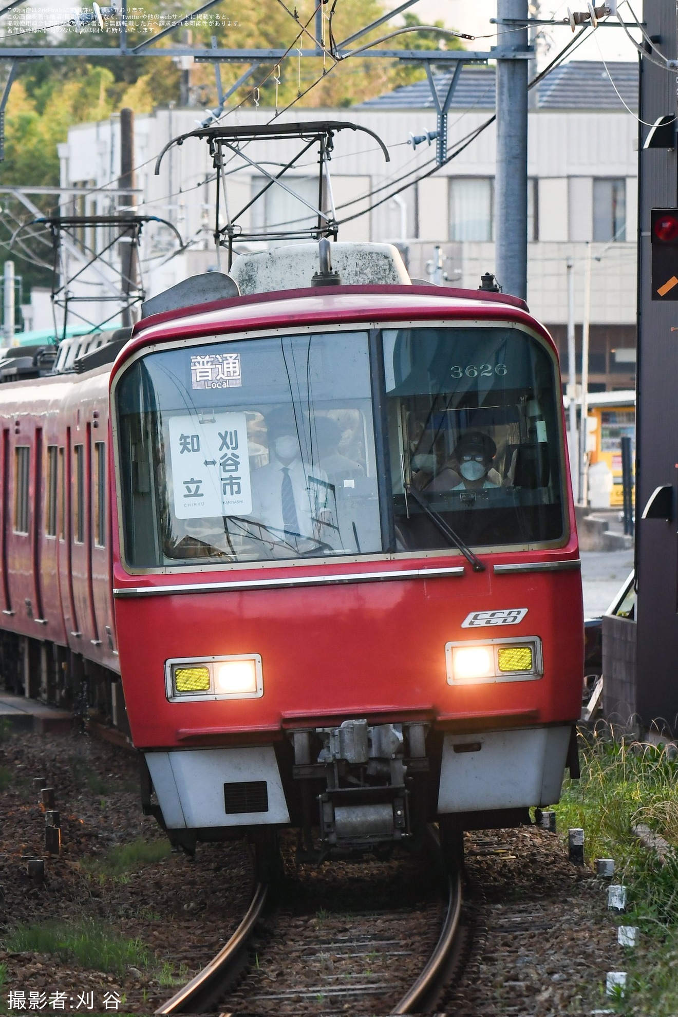 【名鉄】知立↔刈谷市間で3500系3526Fで運転の拡大写真