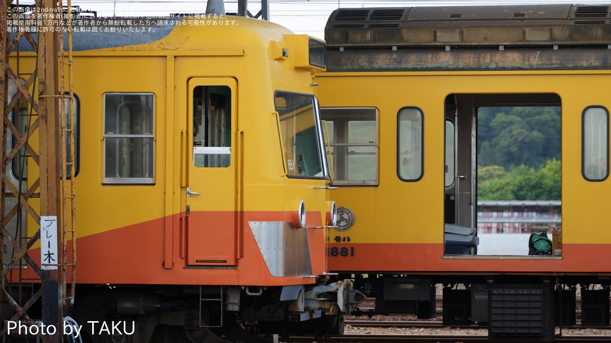 三岐】851形851F(元西武701系)の部品撤去が開始 |2nd-train鉄道ニュース