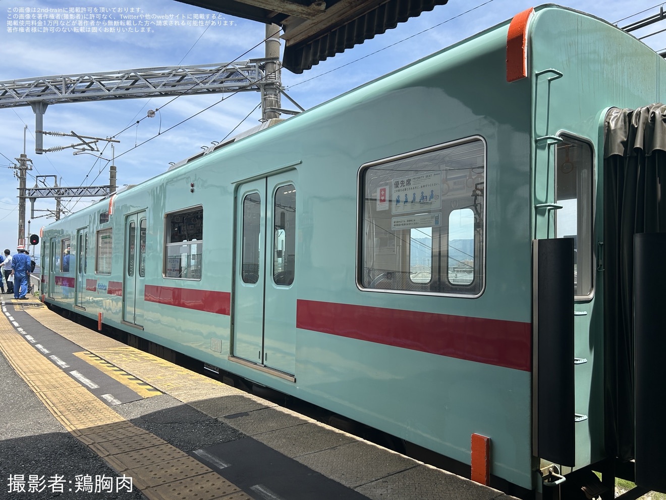 【西鉄】7000形7111Fが甘木線内にて試運転を実施の拡大写真