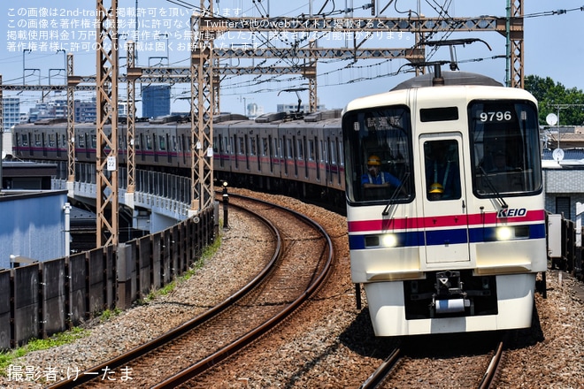 【京王】9000系9746Fが車両振動測定に伴う全線試運転を実施