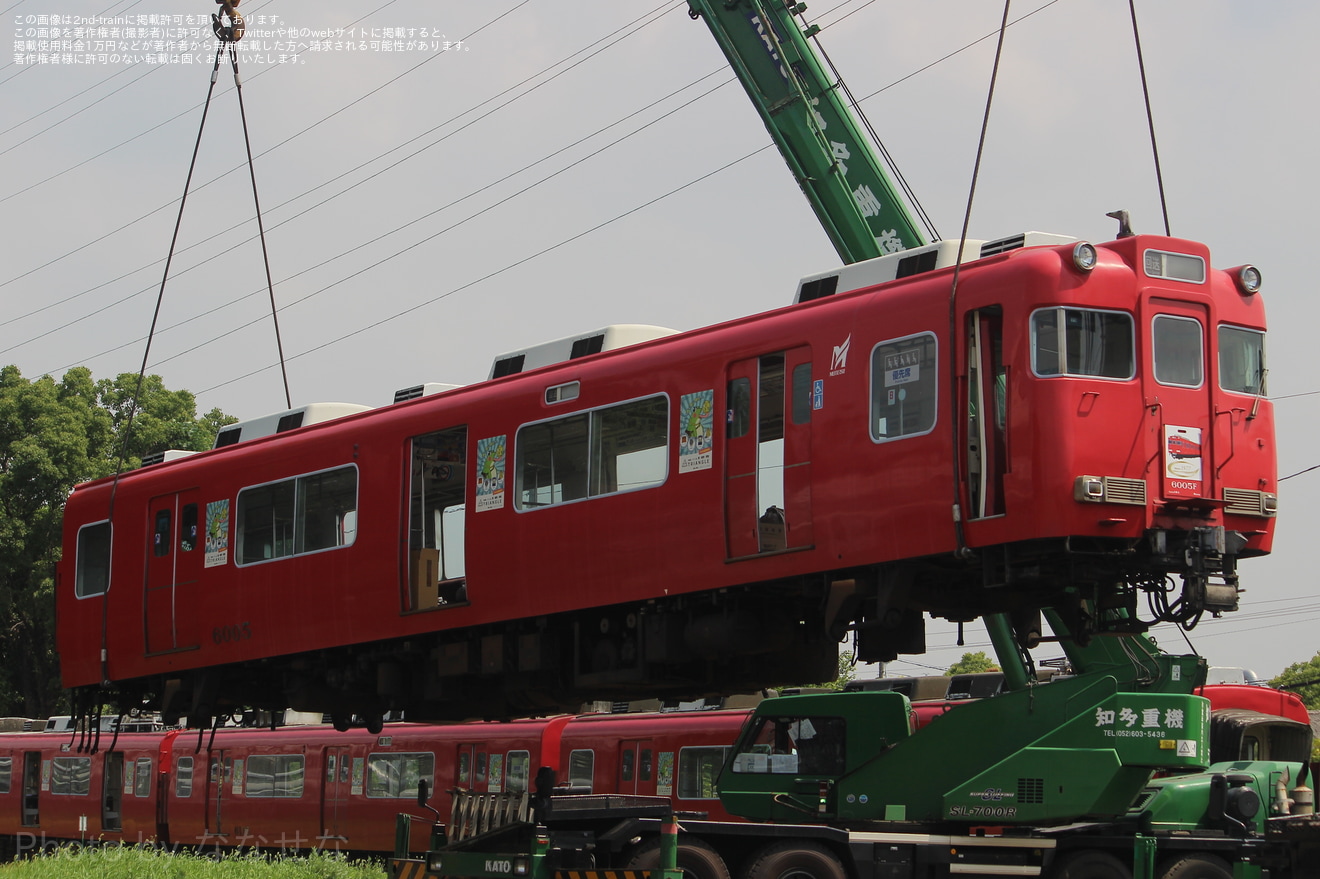 【名鉄】6000系6005Fが名電築港駅まで回送の拡大写真