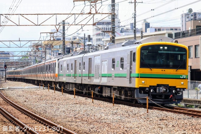 【JR東】E493系オク01編成+E233系H49編成が東大宮(操)へ回送を豊田～日野間で撮影した写真