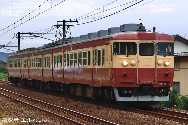 【トキ鉄】413系クモハ413-6の幌が取り外されて運行