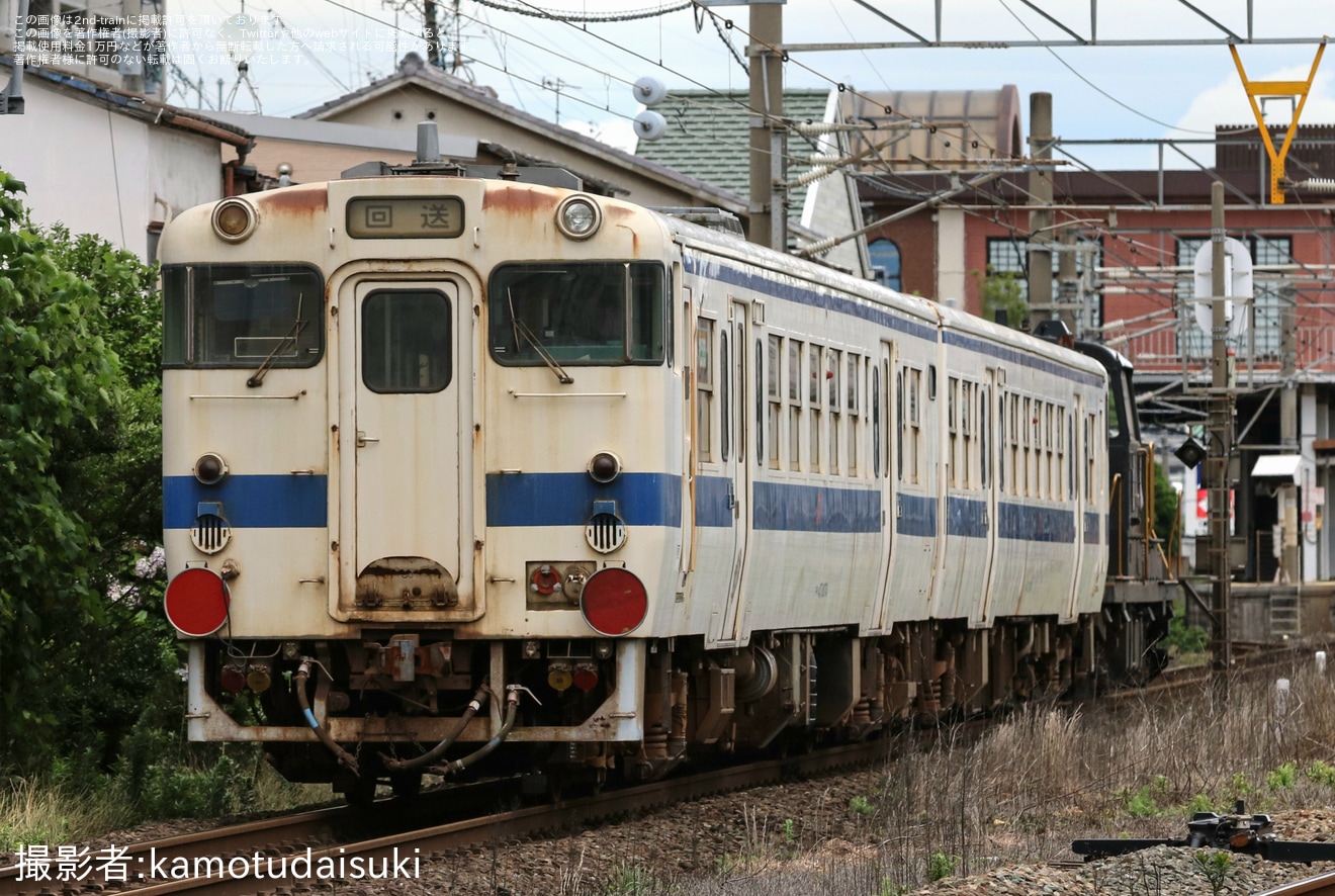 【JR九】キハ47-9074、キハ47-8074が廃車のため小倉総合車両センターに廃車回送の拡大写真