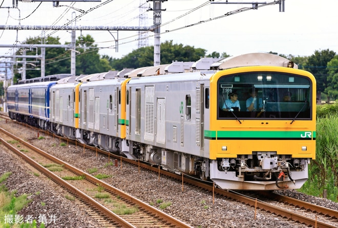 【JR東】GV-E197系の3両編成と12系(3両)が試運転
