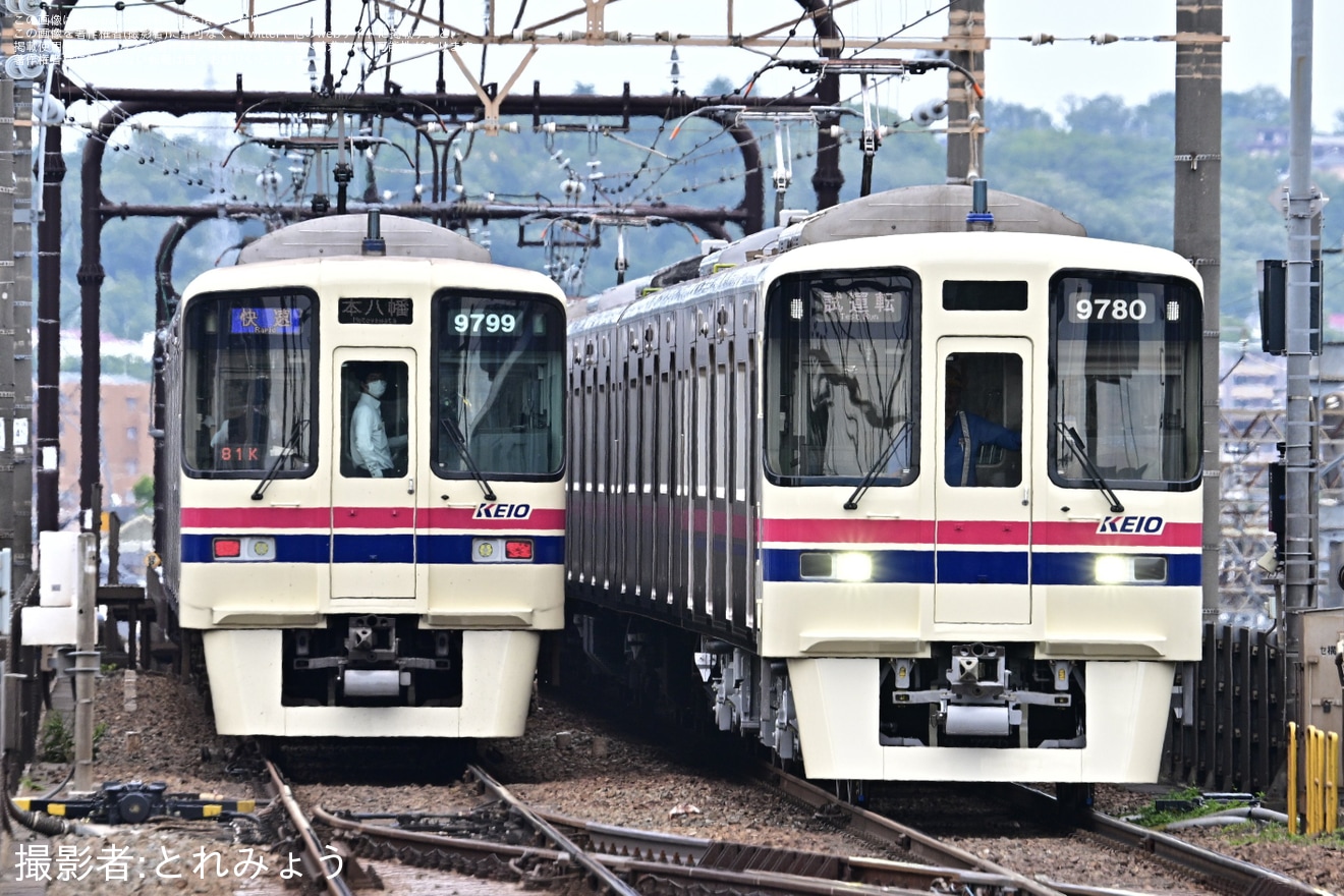 【京王】9000系9730F若葉台工場出場試運転(202506)の拡大写真