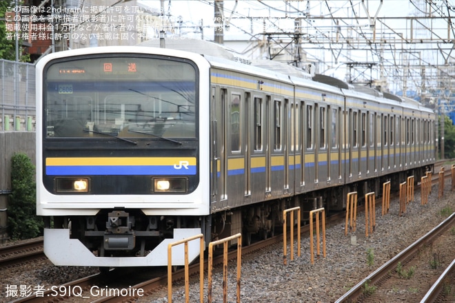 【JR東】踏切事故当該の209系マリC606編成が幕張車両センターへ回送