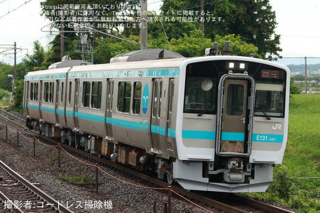 【JR東】キハE131-501+キハE132-501郡山総合車両センター出場回送（202506）を不明で撮影した写真