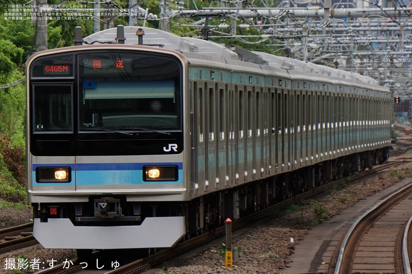 【JR東】E231系800番台ミツK4編成東京総合車両センター出場回送の拡大写真