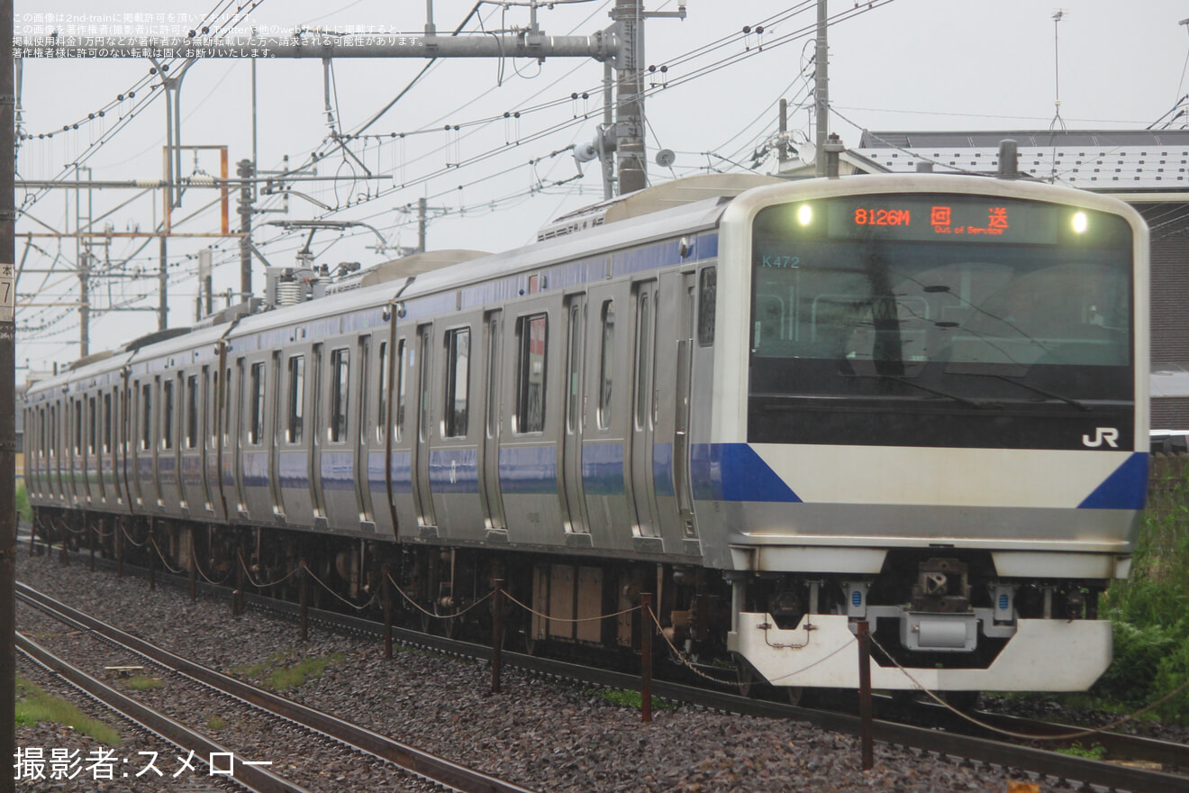 【JR東】E531系K472編成郡山総合車両センター出場の拡大写真