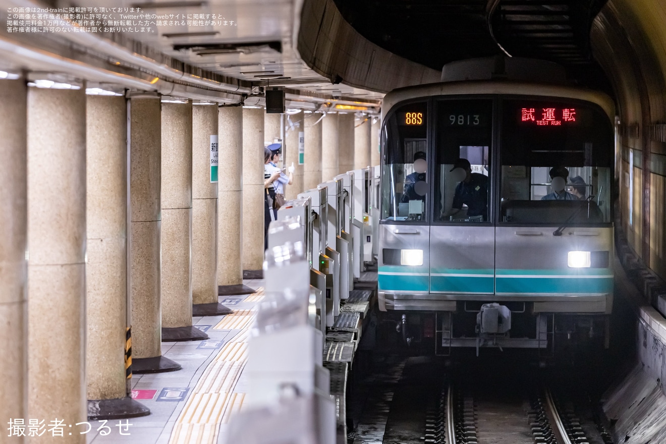 【メトロ】9000系9113F綾瀬工場出場試運転の拡大写真