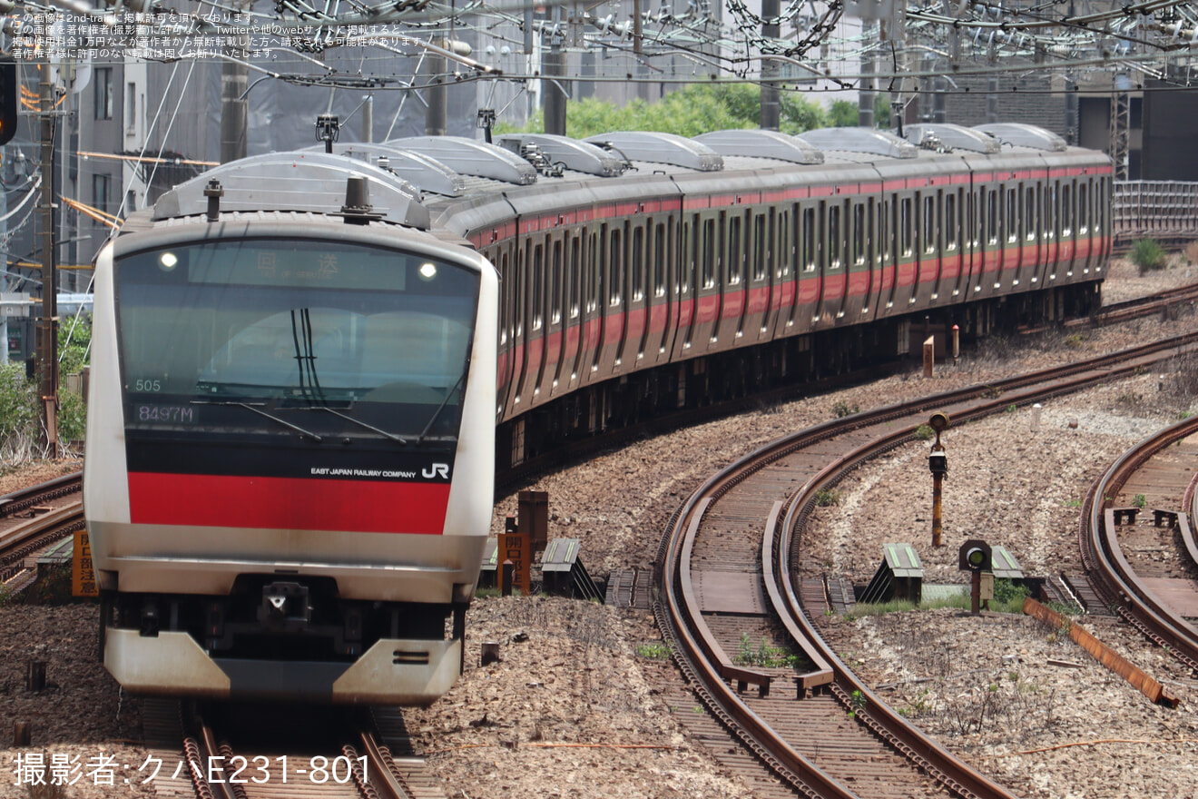【JR東】E233系ケヨ505編成東京総合車両センター出場回送の拡大写真