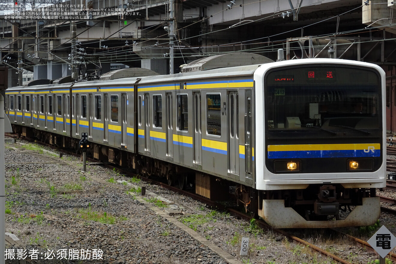 【JR東】209系C412編成大宮総合車両センター入場回送の拡大写真