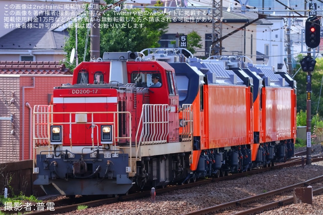 川崎新町駅で撮影された【台鐵】E500型E537+E538東芝府中事業所出場甲種輸送