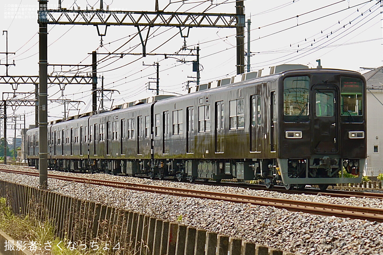 【東武】8000系81111Fがぶどう色1号になって南栗橋出場試運転の拡大写真
