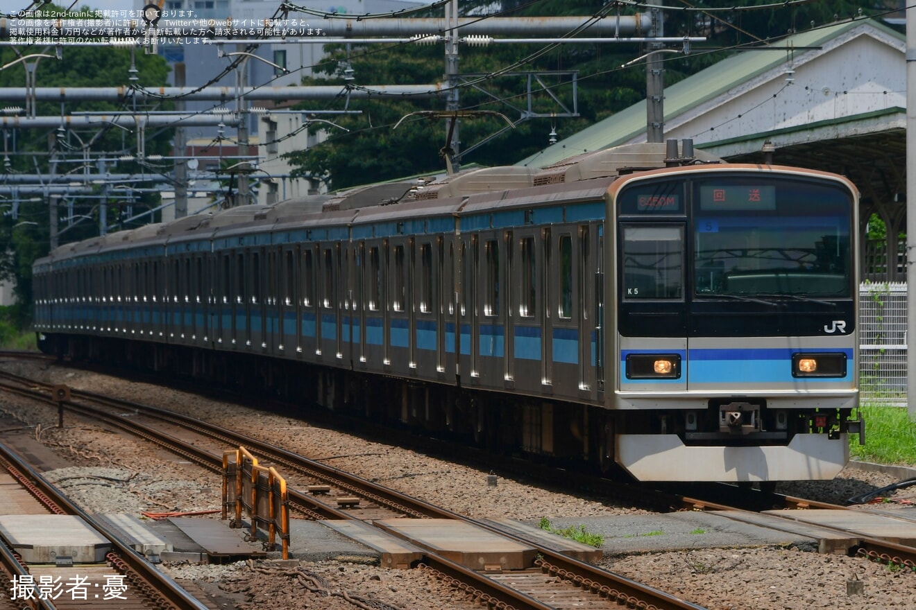 【JR東】E231系K5編成東京総合車両センター入場回送(202506)の拡大写真