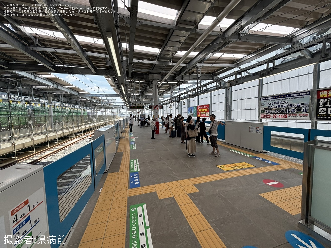 【西武】西武新宿線東村山駅下り線高架ホームの供用が開始の拡大写真