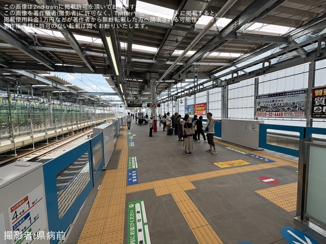 東村山駅で撮影された【西武】西武新宿線東村山駅下り線高架ホームの供用が開始