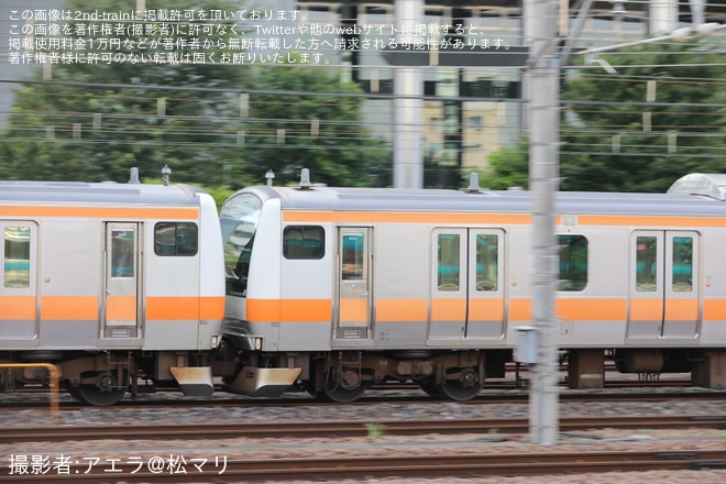 【JR東】E233系0番台青663編成+青461編成が東大宮(操)へ回送を不明で撮影した写真