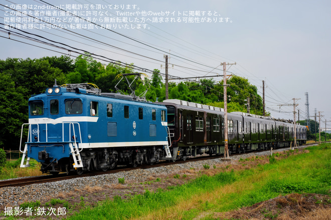 ふかや花園～小前田間で撮影された【東武】8000系81111F南栗橋工場出場回送