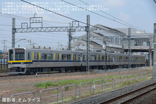 栗橋駅で撮影された【東武】20400型21411F 南栗橋工場出場試運転