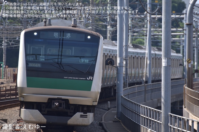 【JR東】E233系ハエ104編成東京総合車両センター入場回送（202507）