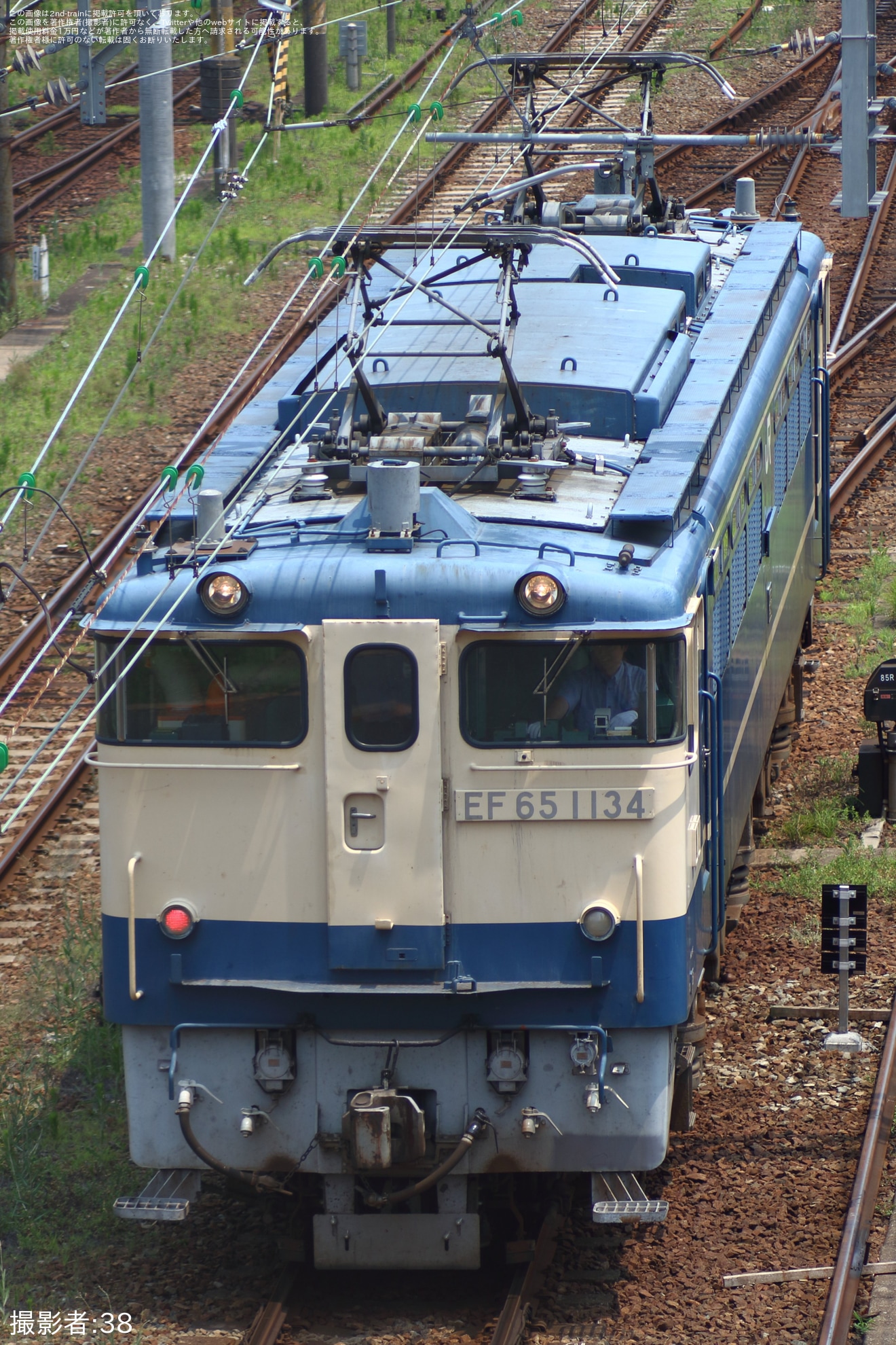 【JR西】EF65-1134広島地区EL訓練の拡大写真