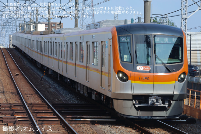 和光市駅で撮影された【メトロ】17000系17190F 綾瀬工場出場試運転