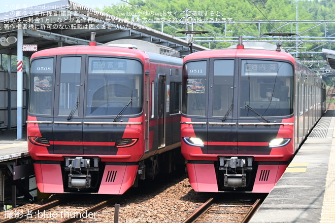 【名鉄】「知多奥田駅50周年記念系統板」を取り付け