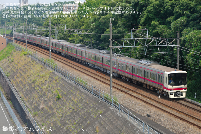 京王堀之内～南大沢間で撮影された【京王】8000系8714F若葉台工場出場試運転(202507)