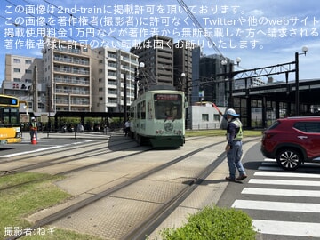 【鹿市交】9500形9512号車が脱線