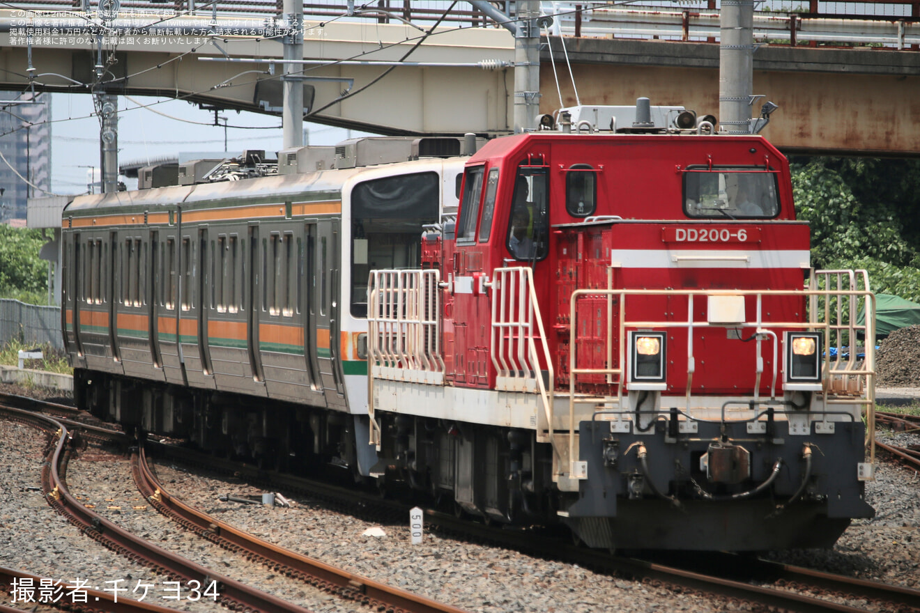 【流鉄】211系GG9編成のみが川崎貨物から甲種の拡大写真