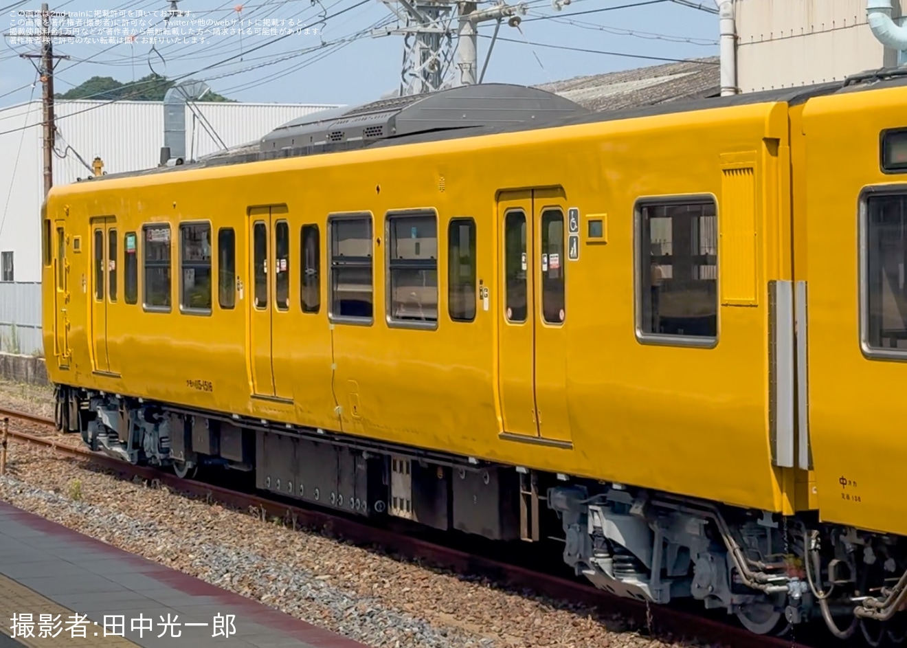 【JR西】115系G-05編成下関総合車両所本所構内試運転の拡大写真