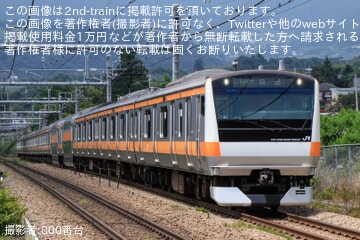 【JR東】E233系T40編成がT8編成のグリーン車を組み込み長野総合車両センター出場回送