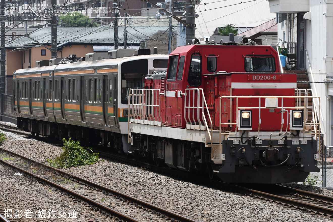【流鉄】211系GG9編成のみが川崎貨物から甲種の拡大写真