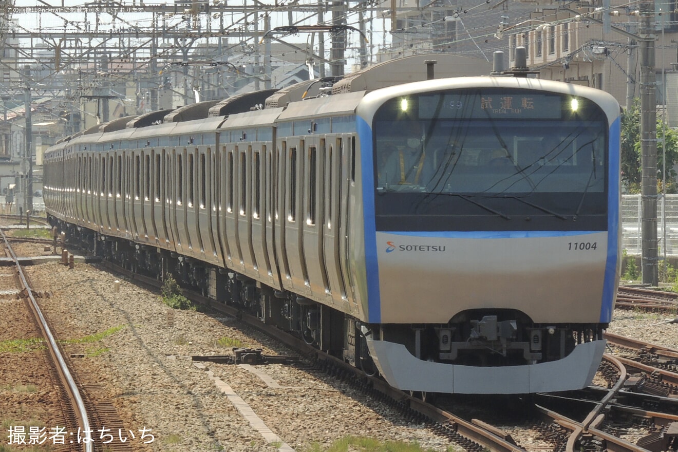 【相鉄】11000系11004×10(11004F)かしわ台車両センター出場試運転の拡大写真