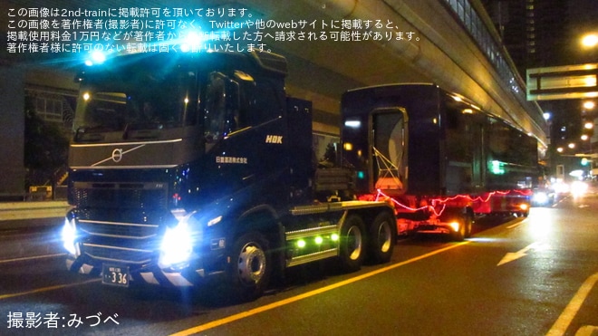 【京阪】3000系プレミアムカー2両化に伴う3951号車、3952号車陸送