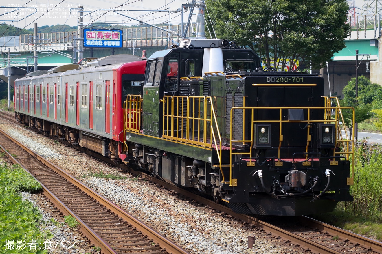 【JR九】103系1500番台E18編成車輪削正後配給の拡大写真