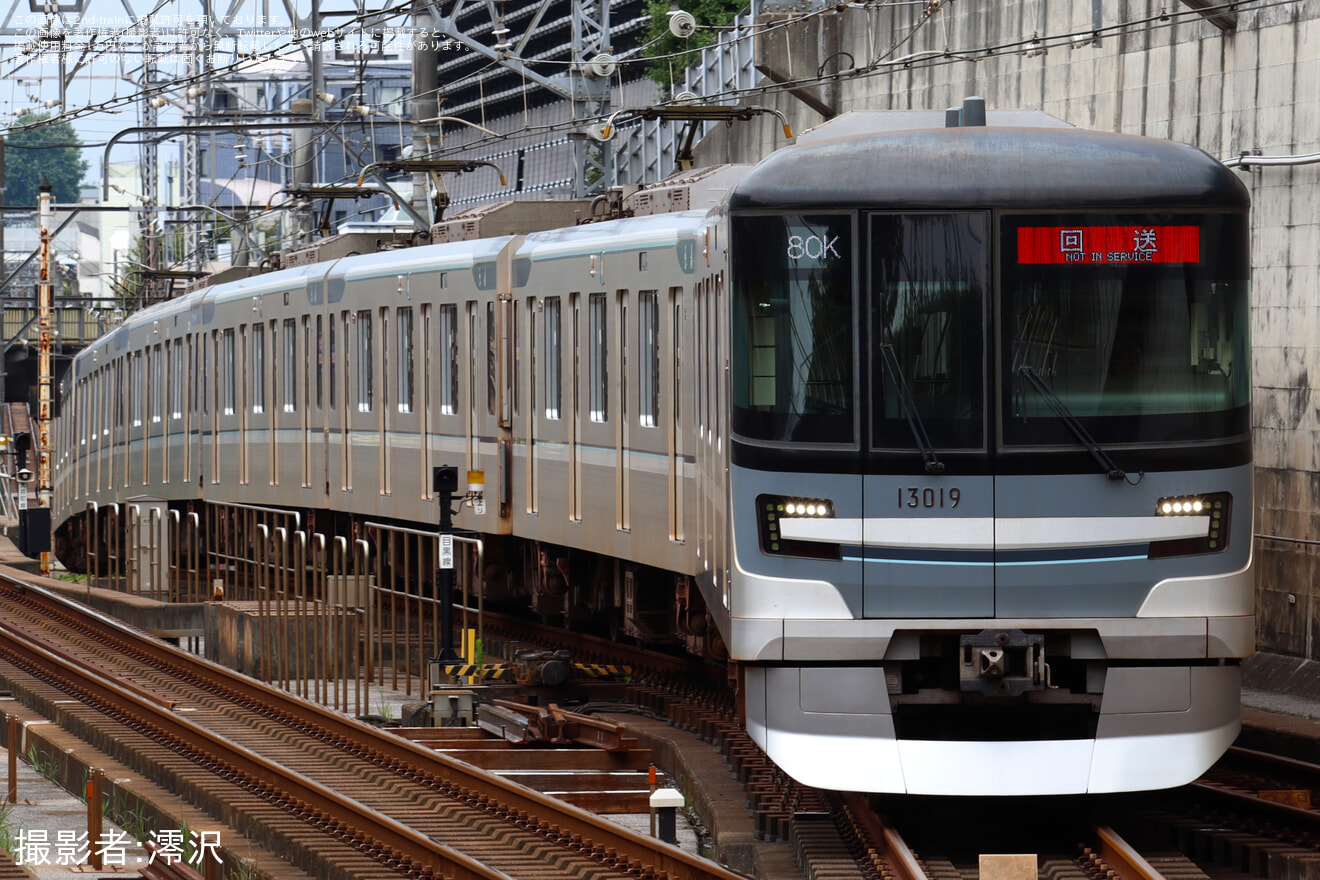 【メトロ】13000系13119F鷺沼工場入場回送(202507)の拡大写真