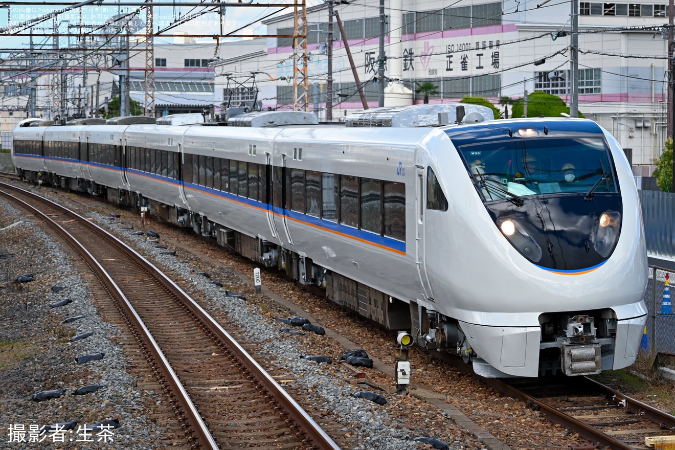 【JR西】683系W35編成 構内試運転の拡大写真