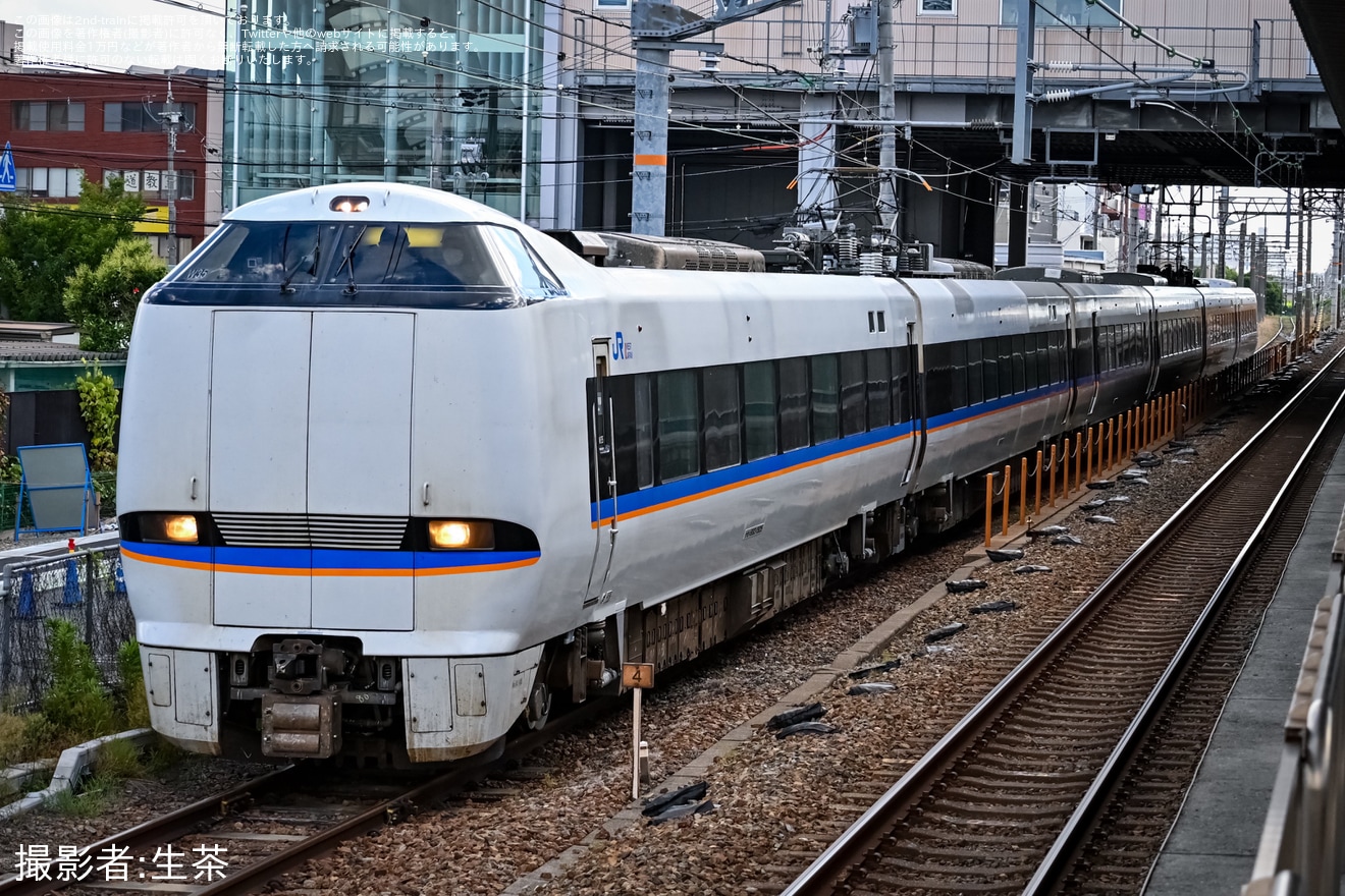 【JR西】683系W35編成 構内試運転の拡大写真