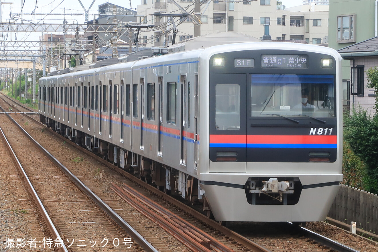 【京成】N800形N818編成(京成カラー)が千葉線直通運用へ充当の拡大写真