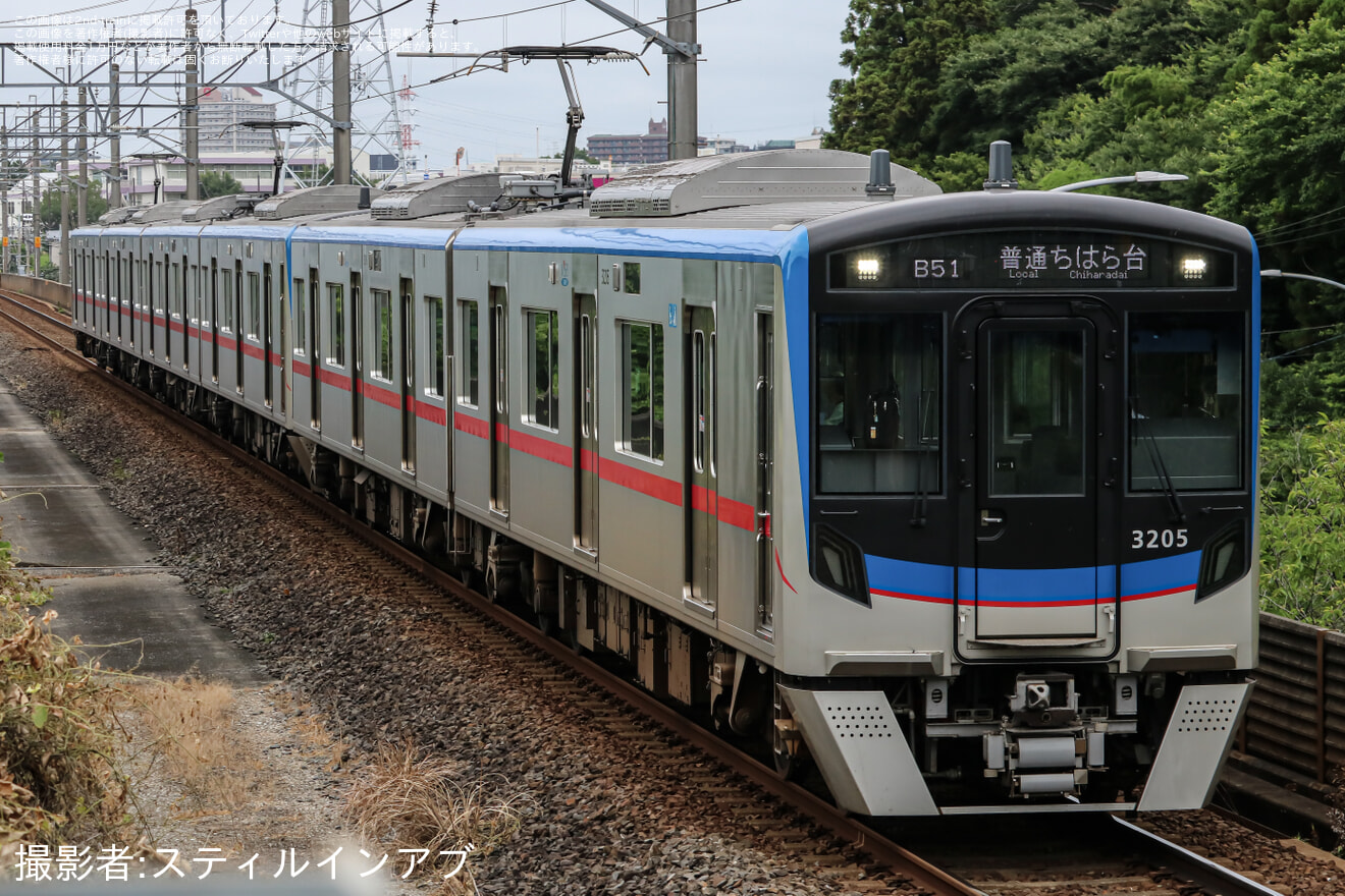 【京成】3200形が初めてB51運用(所定4両運用)を代走の拡大写真