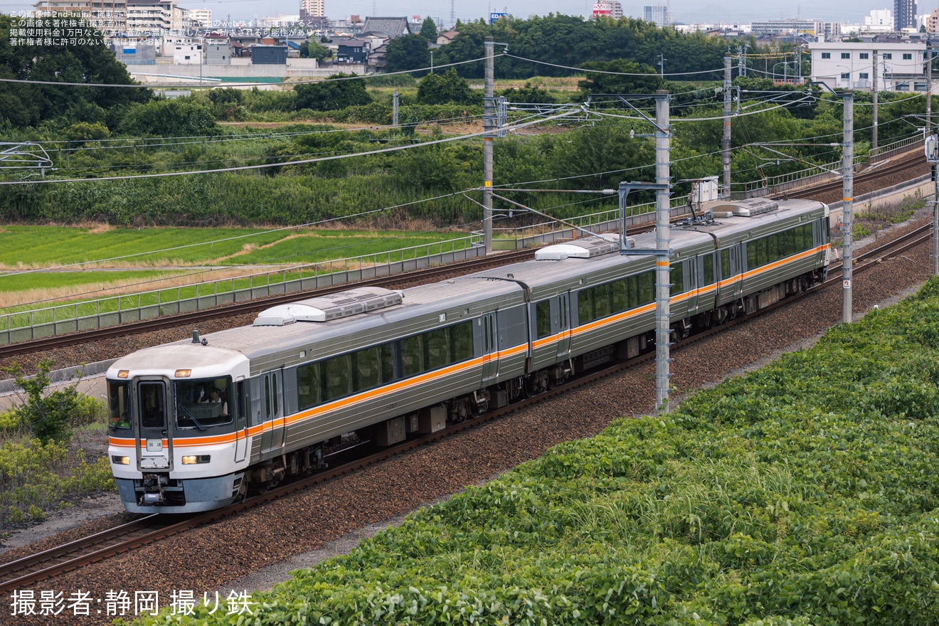 【JR海】373系F7編成神領車両区へ回送(20250713)の拡大写真