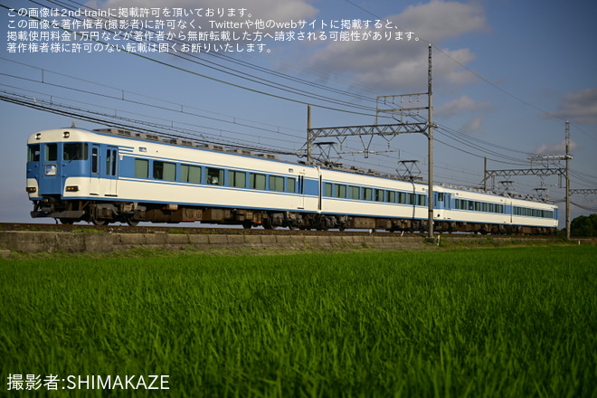伊勢中川～桃園間で撮影された【近鉄】15200系 PN10+PN07あおぞらII を使用した団臨(20240712)