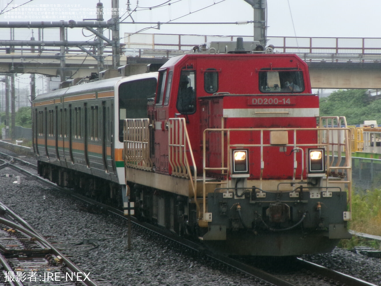 【流鉄】211系GG8編成のみが川崎貨物から甲種の拡大写真